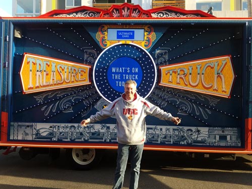 Larry Londre in front of the Treasure Truck
